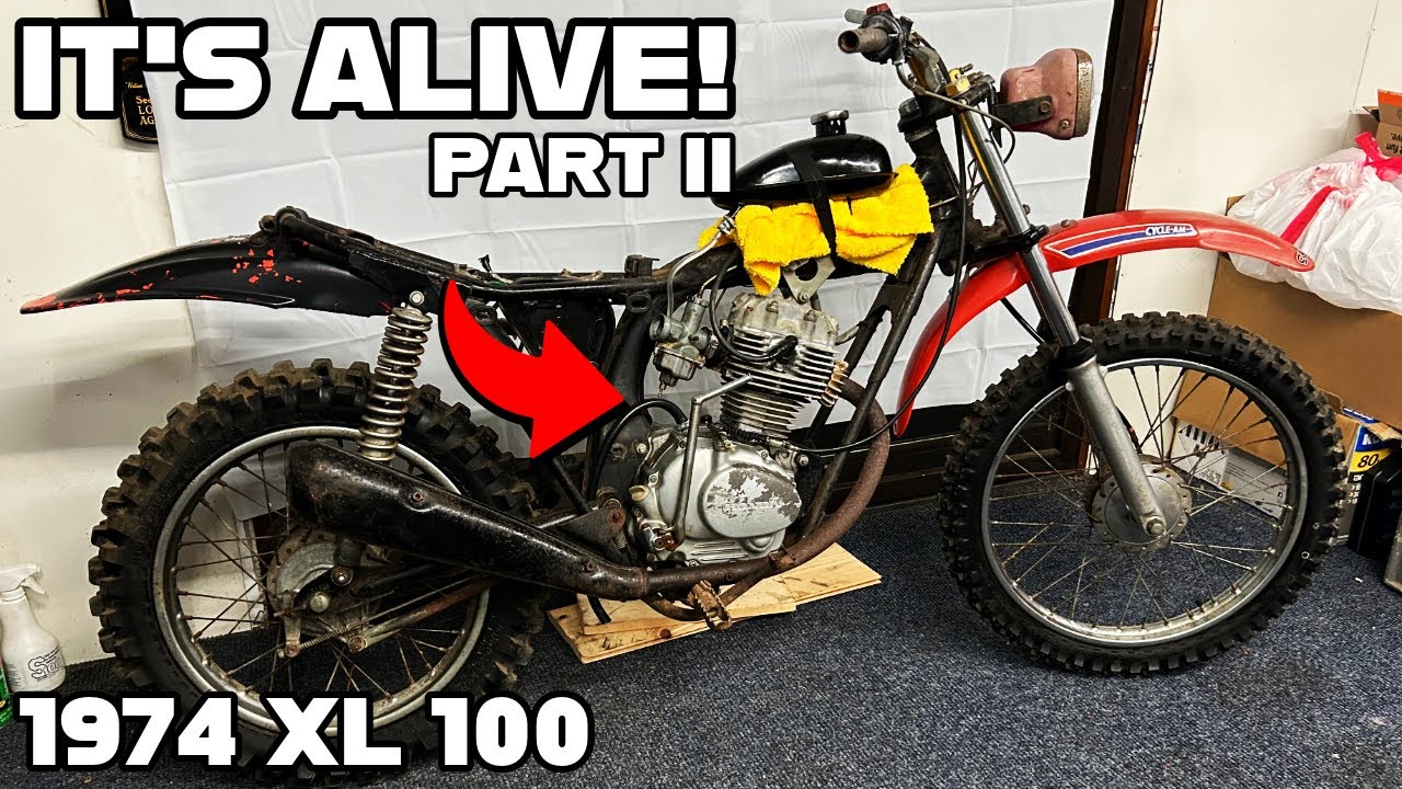 FIRST START IN OVER 20 YEARS! 1974 Honda XL 100 Project (Part 2)