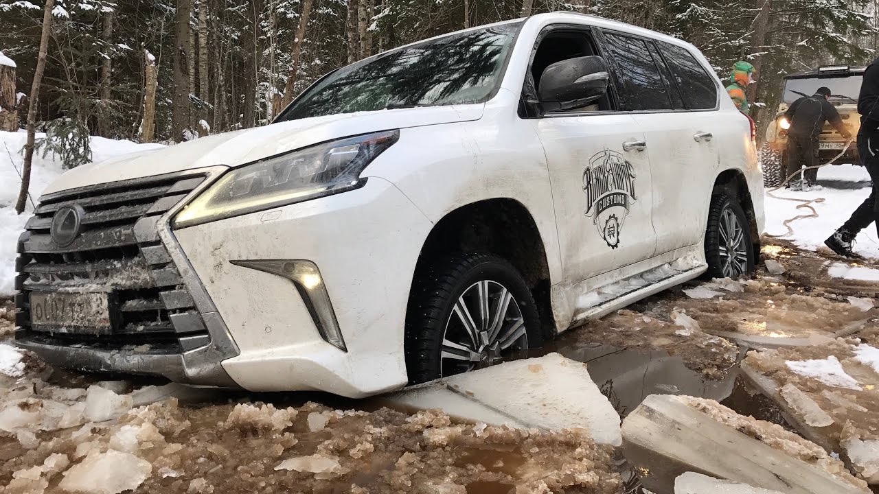 LEXUS LX 570 на OFF-road (РАУНД 2) + ГЕЛИК G500 + ARTIC TRUCK + JEEP RUBICON