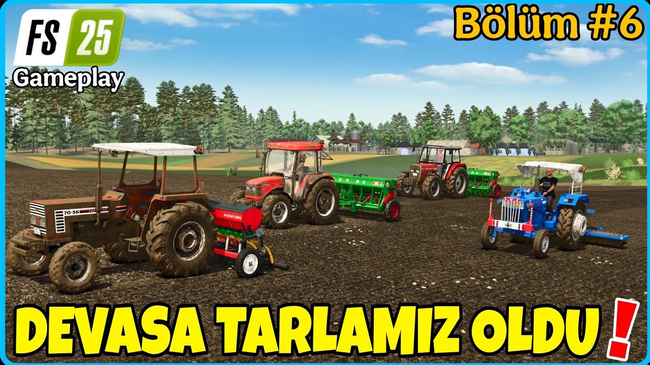 SONUNDA B&Uuml;Y&Uuml;K TARLAYI ALDIK🔸️YANINDAKİ TARLALARLA BİRLEŞTİRİP 60 D&Ouml;N&Uuml;M TEK PAR&Ccedil;A TARLA YAPTIK🔸️FS25 
