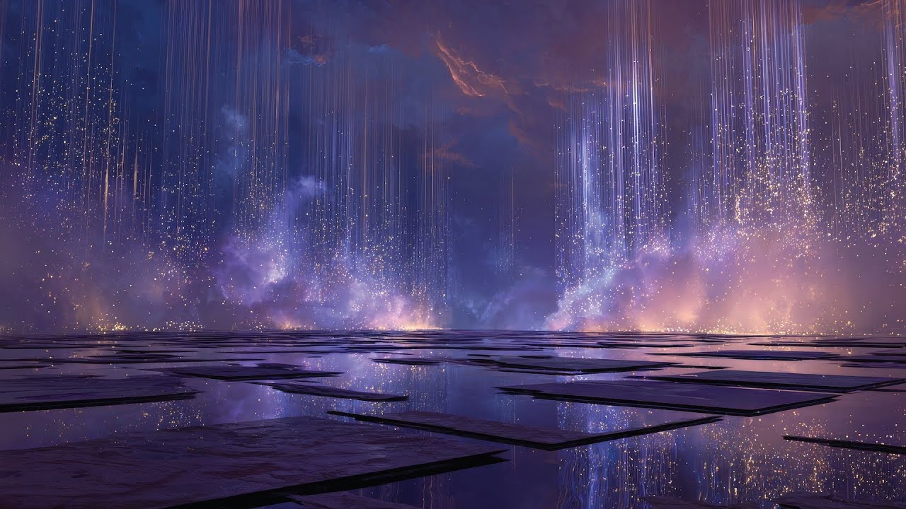 Starlight Cascades | Futuristic Ambient Soundscape | Cosmic Meditation & Sleep Music