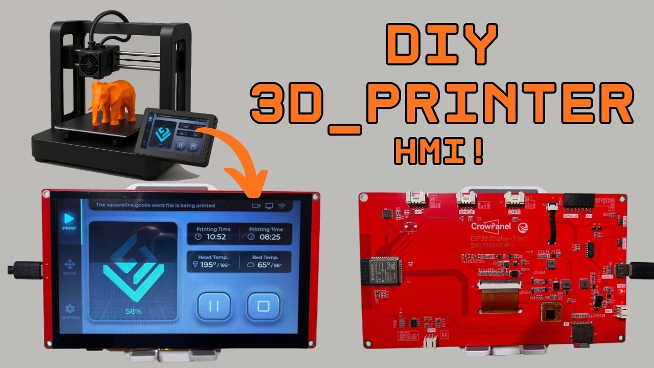 Создайте потрясающий HMI-интерфейс для 3D-принтера с помощью ESP32 и SquareLine Studio!