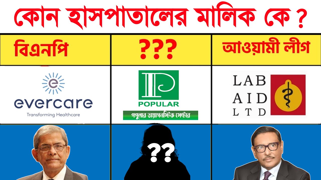 কোন হাসপাতালের মালিক কারা এবং কোন দলের অনুসারী? @JamunaTVbd@somoynews360  | BD Hospital Owner.