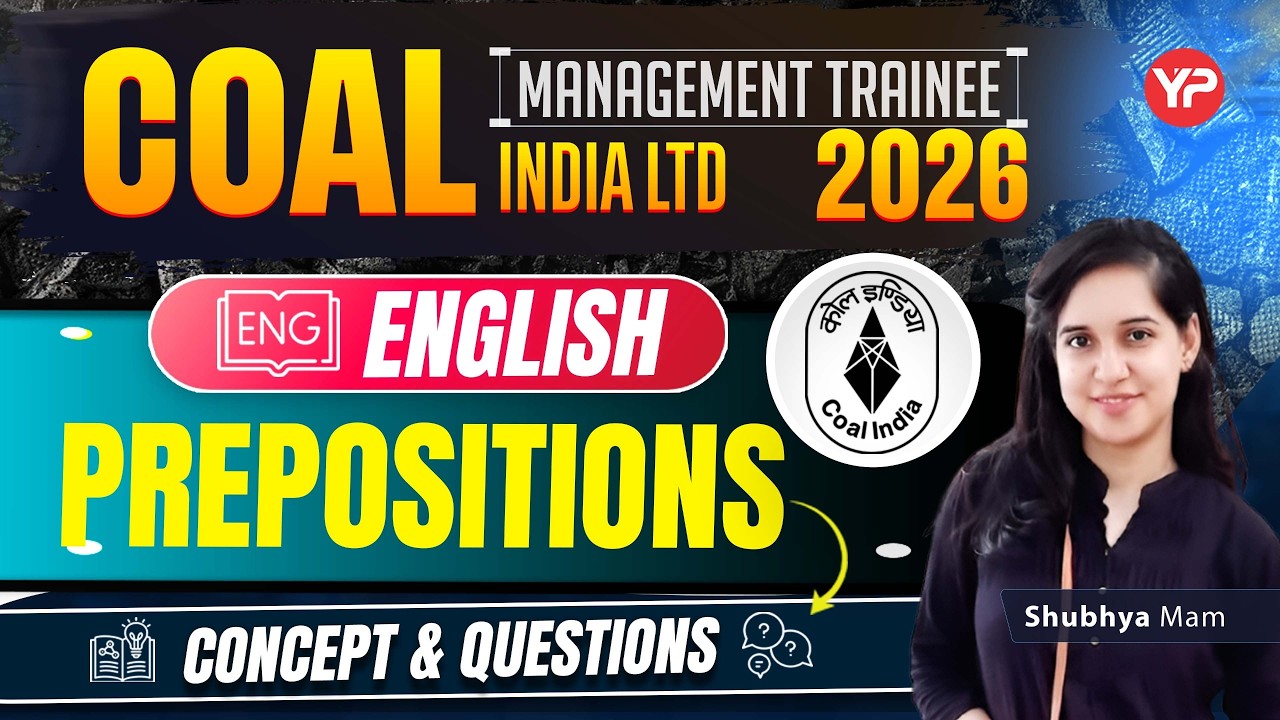 Prepositions (English), Concept & Questions for CIL Management Trainee CBT preparation 2026