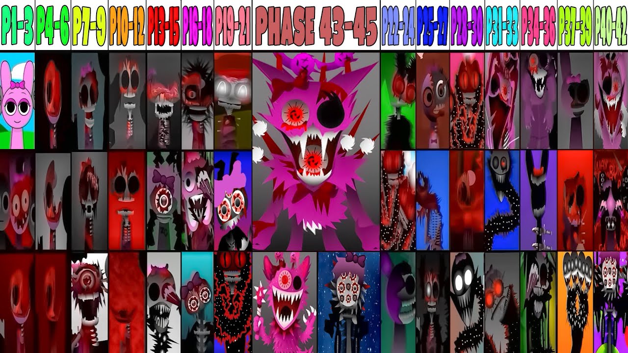 Incredibox Sprunki Mix: Phase 1-3  VS Phase 4-6 VS Phase 7-9 VS Phase 10-12 VS Phase 13-45