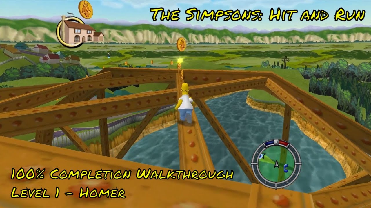 The Simpsons: Hit and Run - Level 1 (Homer) - 100% Completion Walkthrough