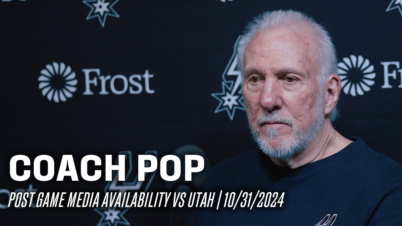 Coach Pop's Postgame vs Utah Jazz | 10.31.2024