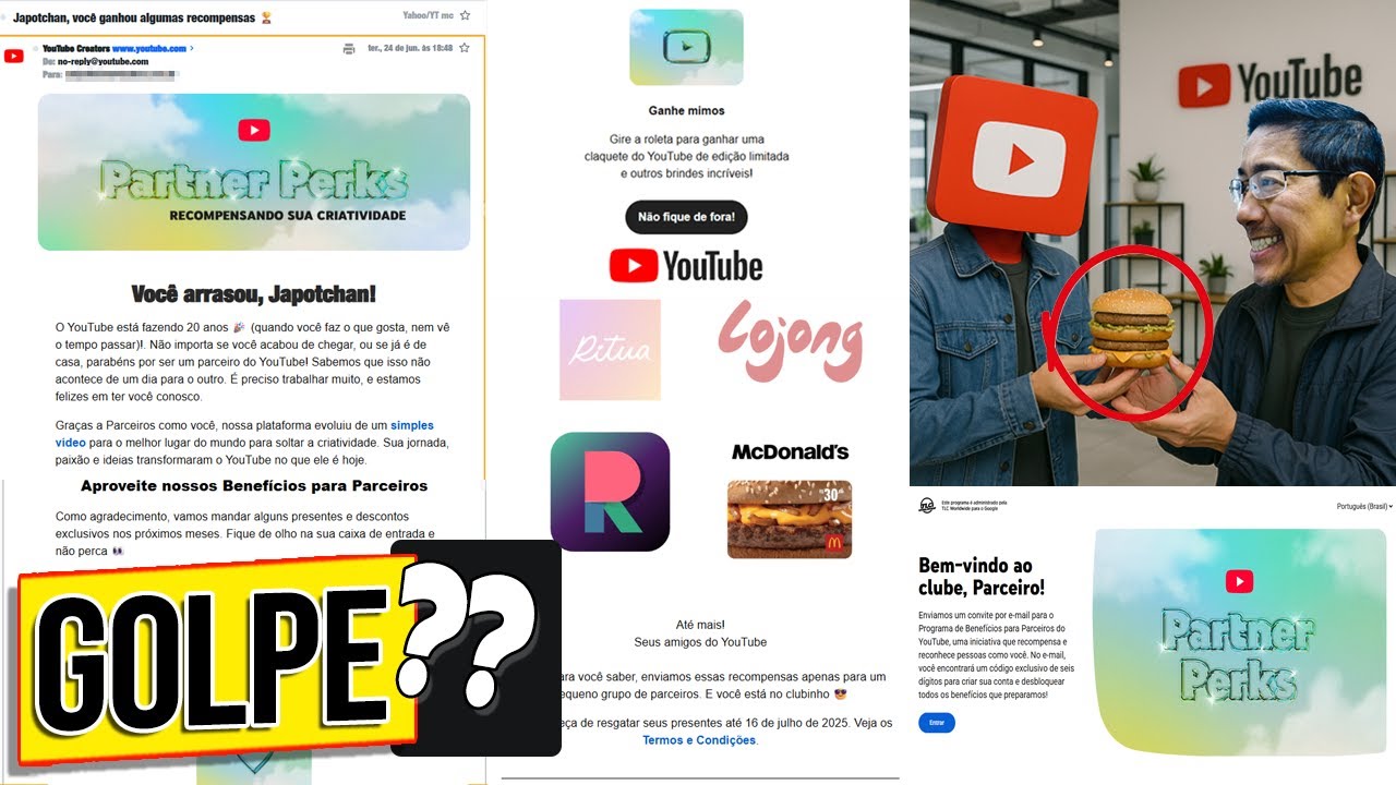 O SEGREDO por trás das RECOMPENSAS do YouTube PARTNER PERKS