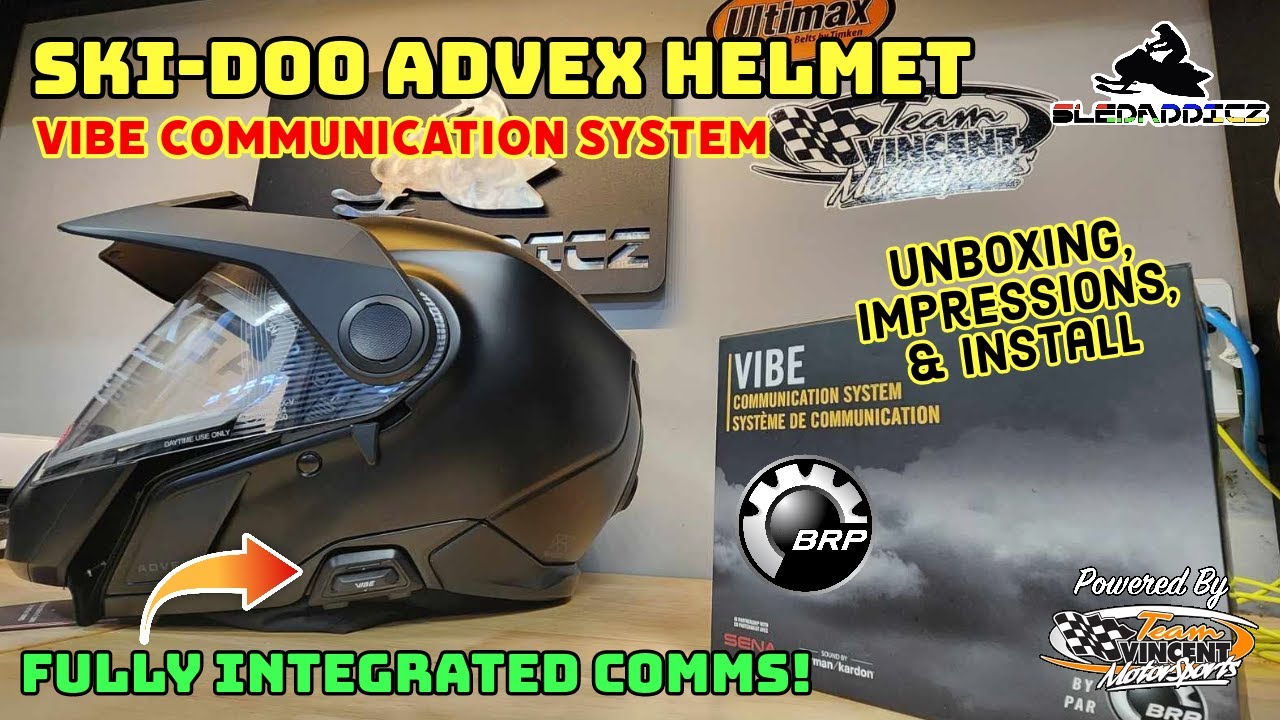 2024 Ski Doo Advex Helmet and VIBE Communications System | Unboxing and Install