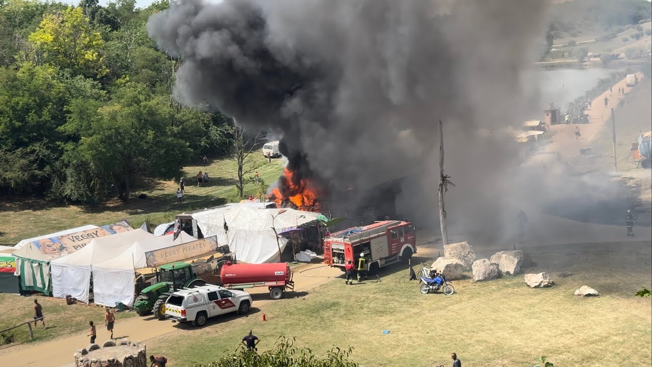 Ozora 2025 day 0, fire