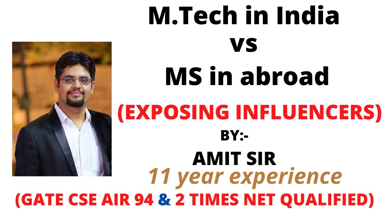 Exposing Influencers | M.tech in india vs MS in abroad | mtech vs ms | ms vs mtech | GATE 2023