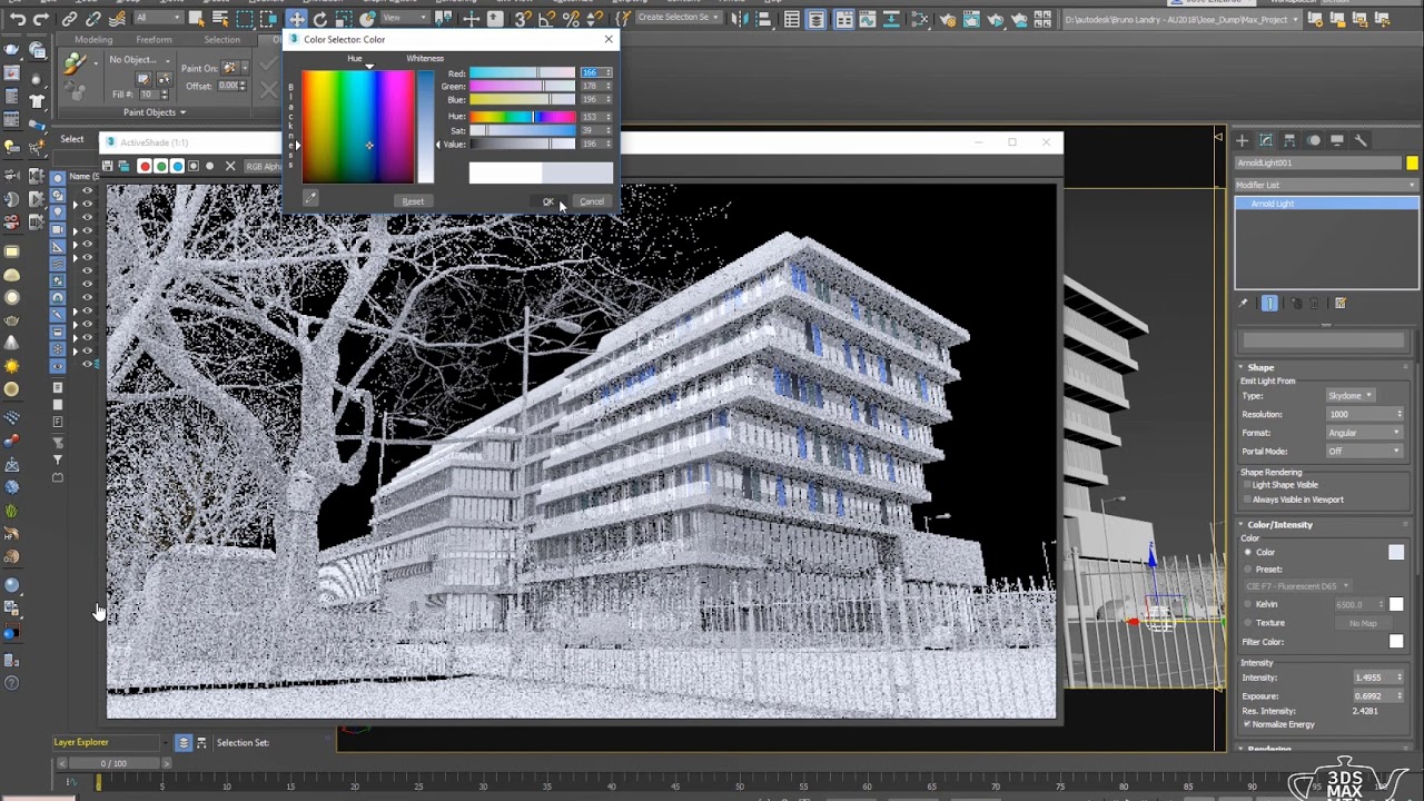 3ds max & Arnold Exterior Lighting - Using an Arnold Skydome