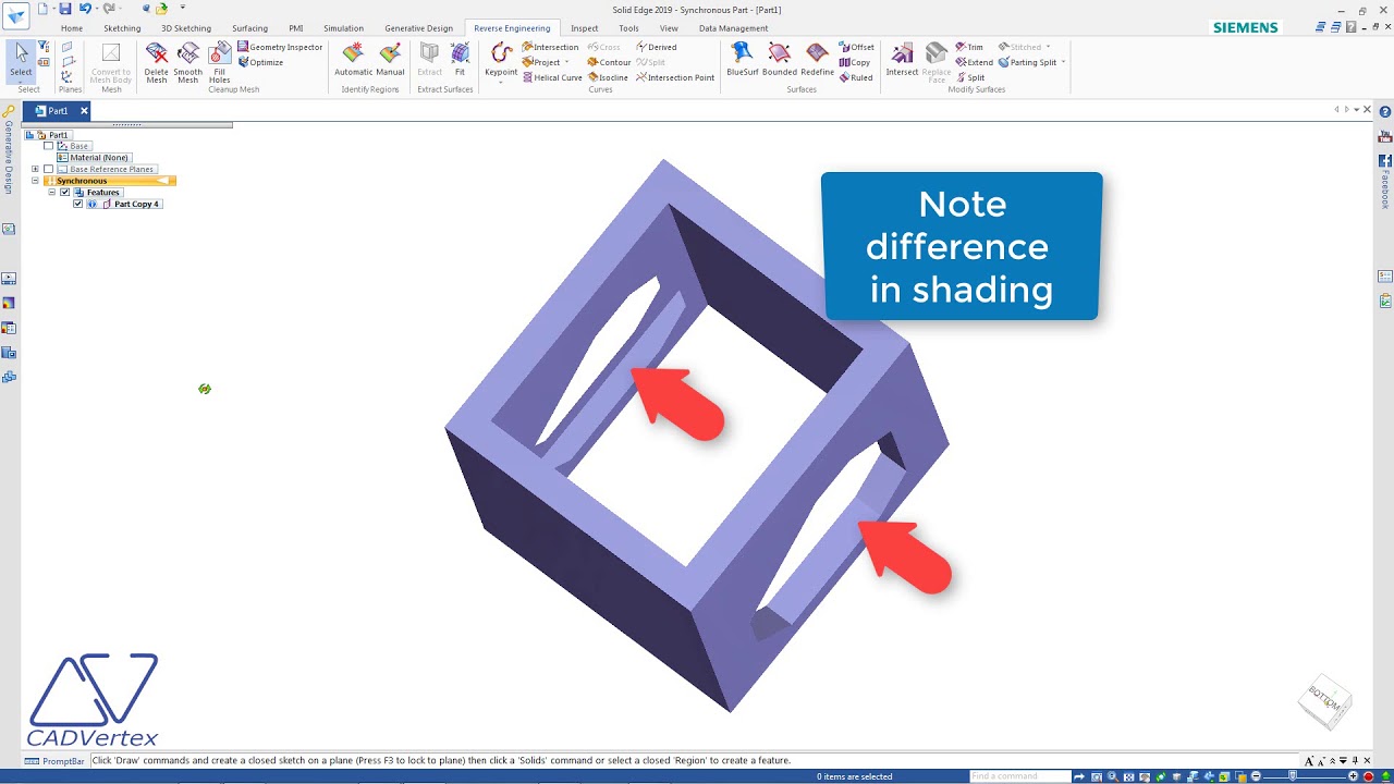 Solid Edge Fill Holes or Gaps in a Mesh