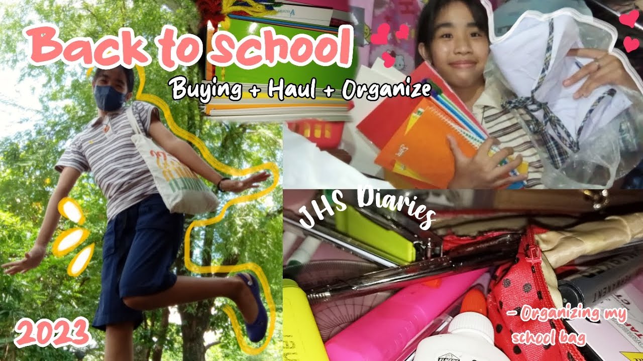 Back to school 2023 School supplies ( buying, Haul, & Organize my bag with me! )🛍️ Philippines 🇵🇭