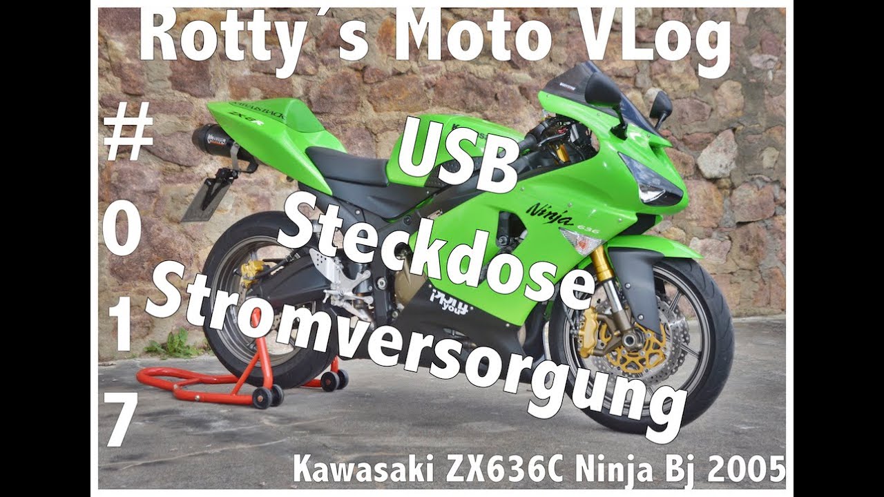 Kawasaki Ninja ZX636C Tutorial #017 USB Steckdose Stromversorgung