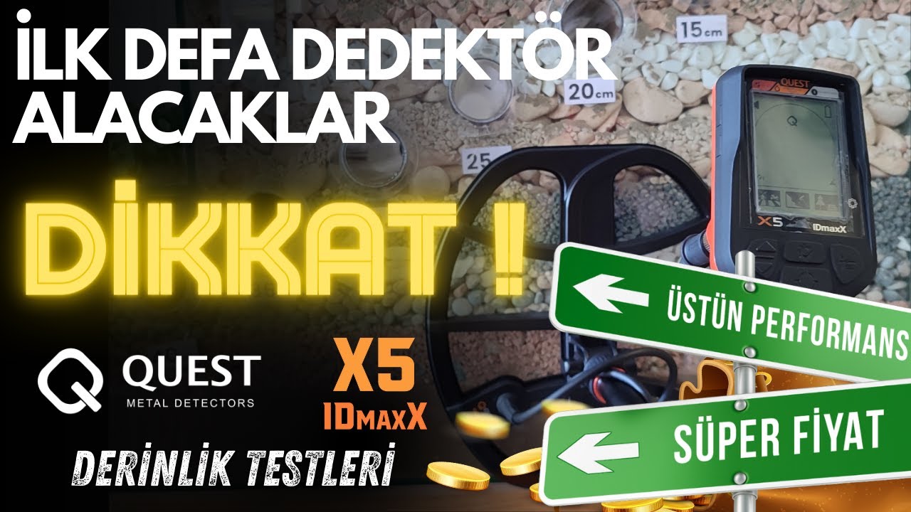 Yeni Başlayanlar İçin -  Uygun Fiyatlı Süper Dedektör - QUEST X5 IDMAXX Derinlik Testleri