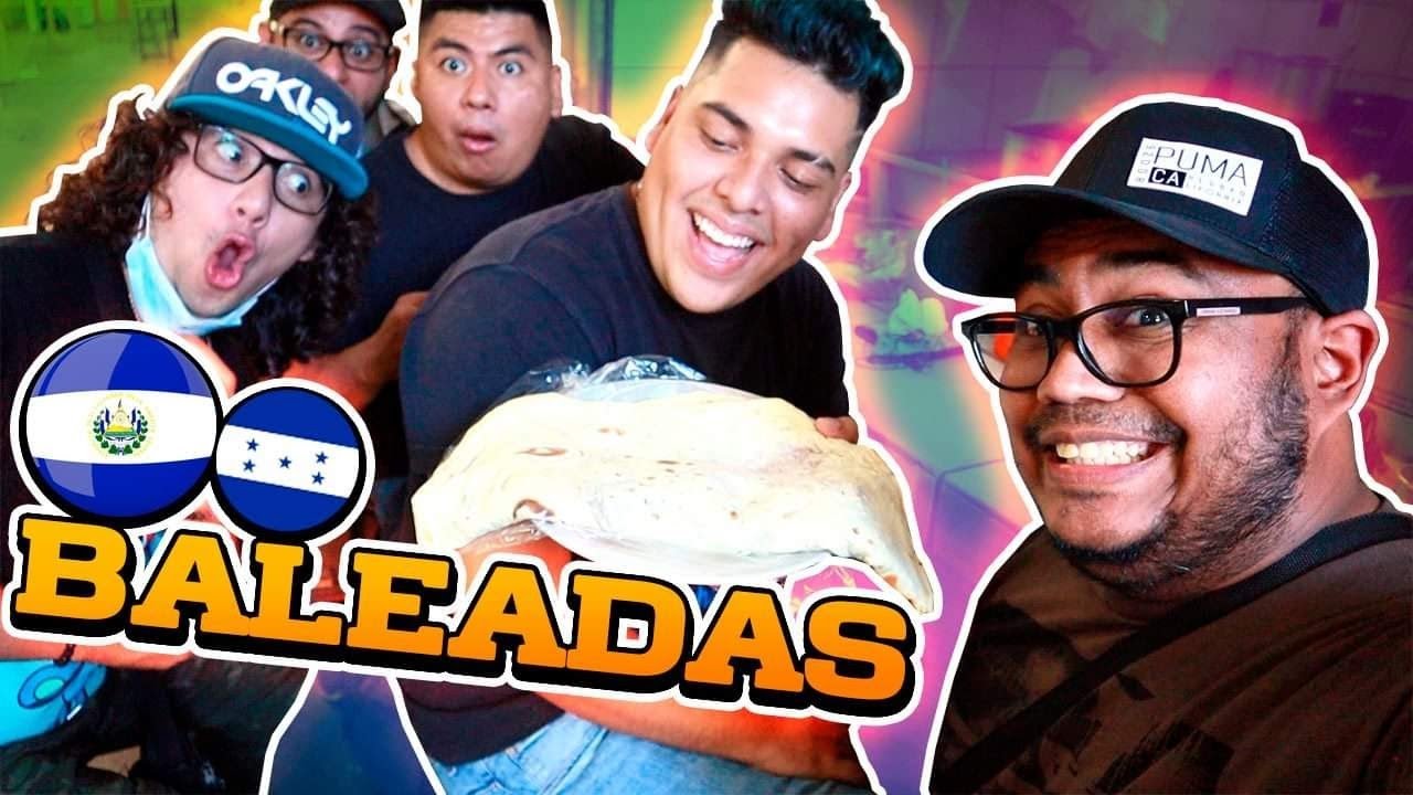 SALVADOREÑOS 🇸🇻 prueban LAS BALEADAS por primera vez en Honduras 🇭🇳 Comida CALLEJERA  @Deschavetados