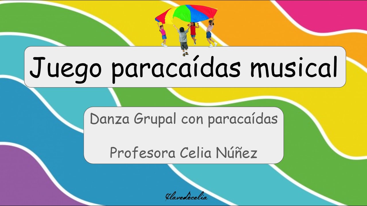 Juego con paracaídas musical. Danza en grupo.