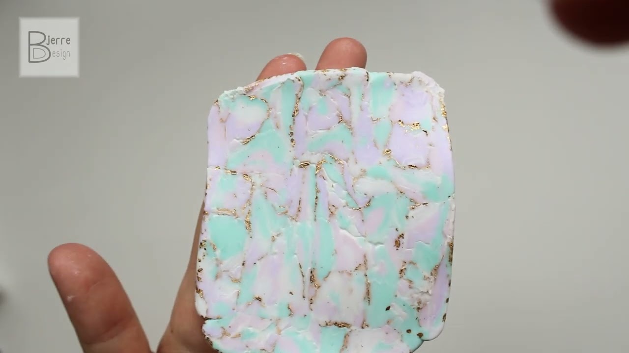 Making some polymer clay marble earrings from scrap clay