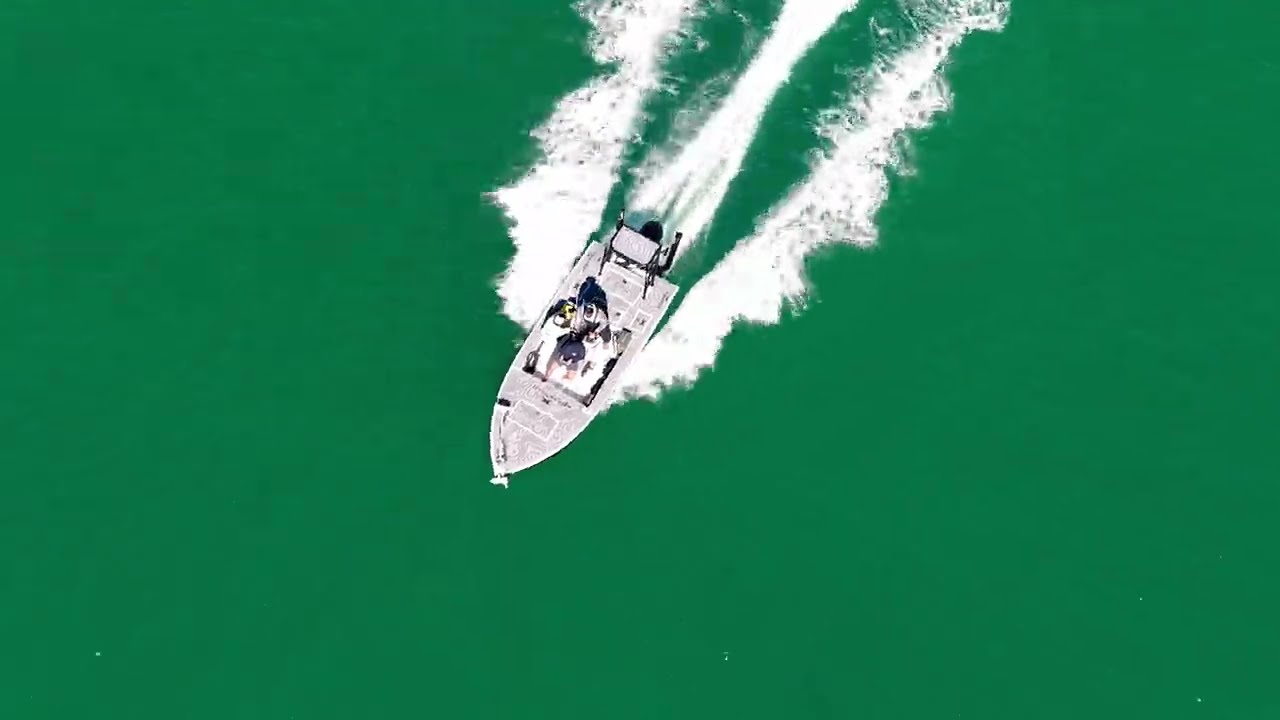 XPRESS 185 SKIFF DRONE ACTION! TAMPA BAY 