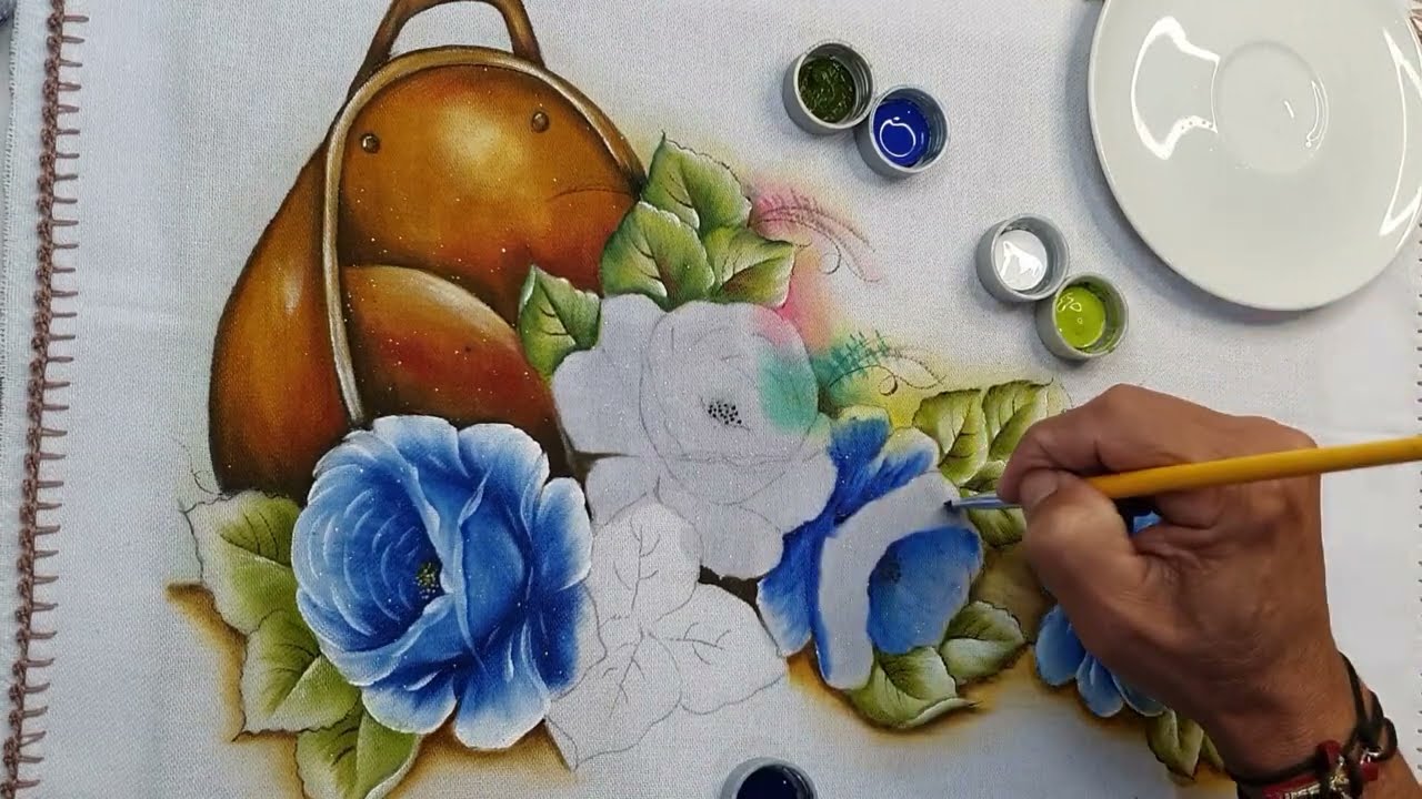 Vamos Aprender a Pintar Tacho de Cobre com Rosas - Roberto Ferreira - Parte 2