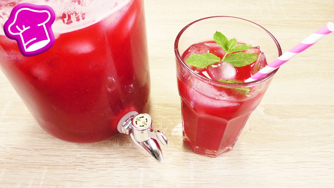 Himbeer EISTEE mit Pfefferminze | 2 Liter Eistee super einfach selber machen | Sommer Party Idee