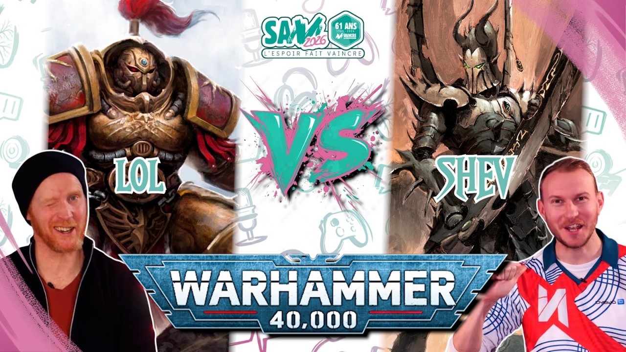 Warhammer 40.000 Custodes VS Chevaliers Gris - Stream Against Mucoviscidose