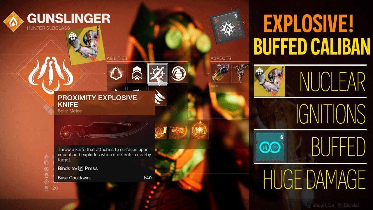 The Most Explosive Hunter Build! Caliban's Hand Buffed Solar 3.0 Hunter Build  Destiny 2 - Season 19