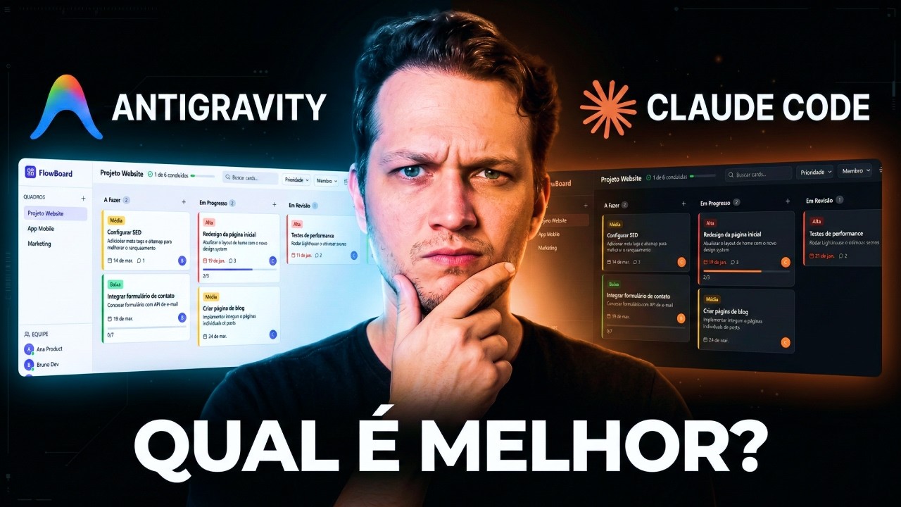 Antigravity vs Claude Code: Testei os DOIS e Um Humilhou o Outro
