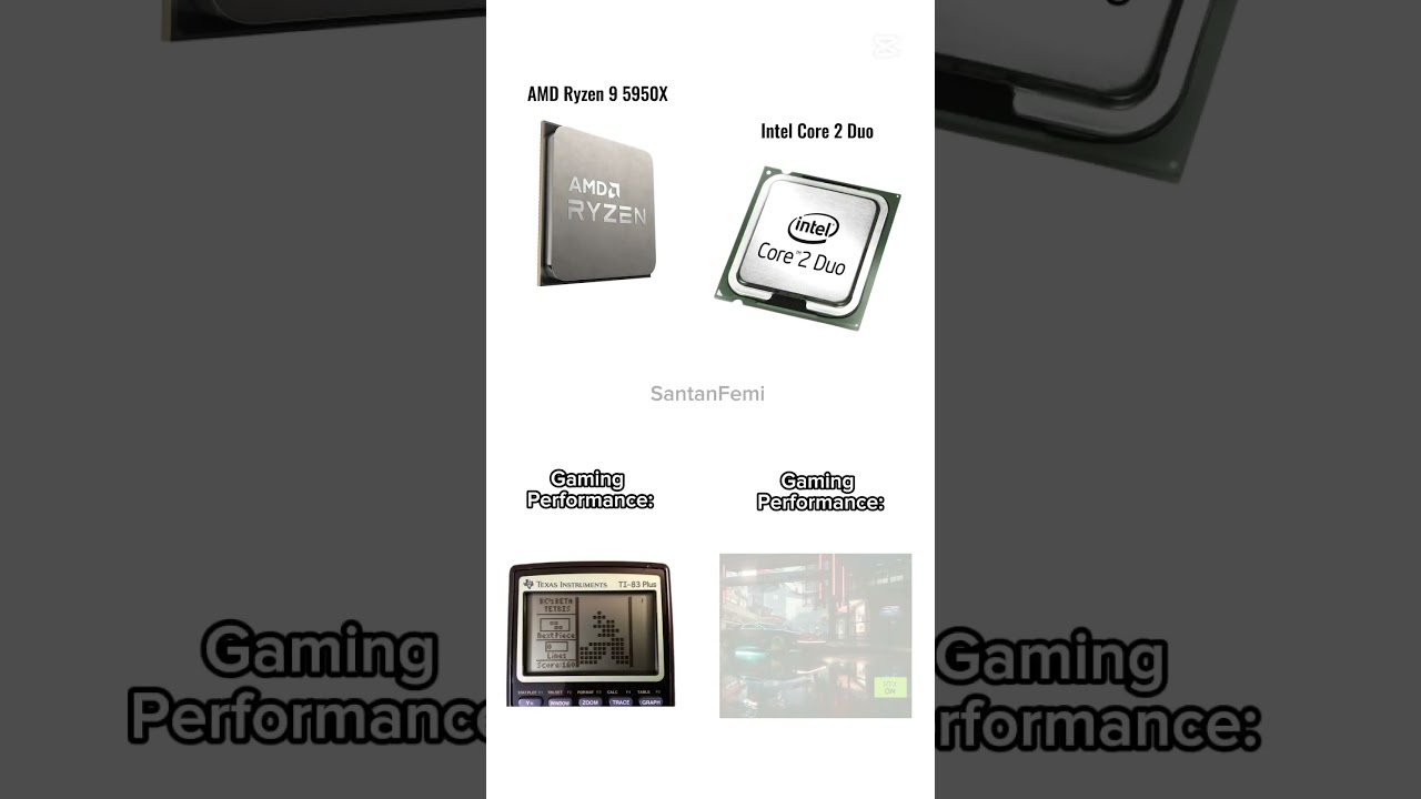 Intel Core 2 Duo vs AMD Ryzen 9 5950X Gaming Performance Comparison
