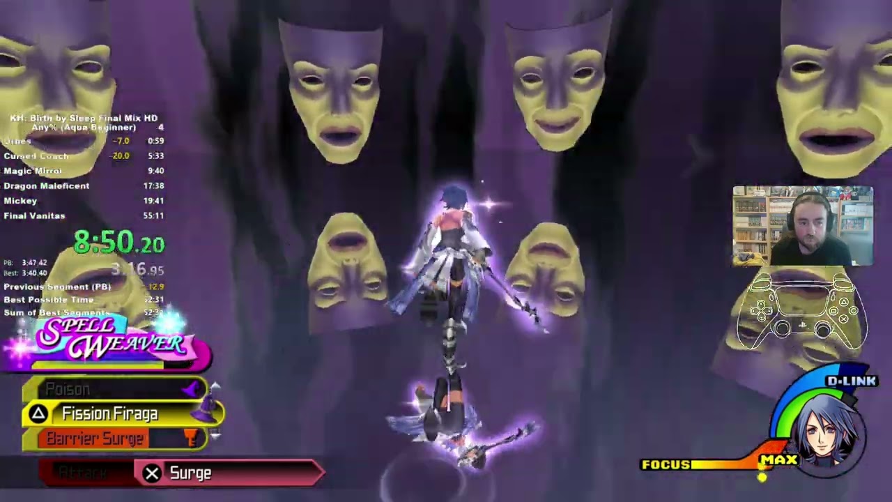 Kingdom Hearts Birth by Sleep Final Mix Speedrun : Any% Aqua en 52:22 (PS5)