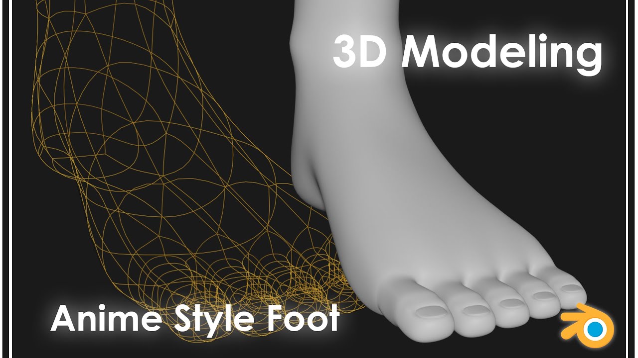 How to make a Female Anime Foot - 3D Blender Eevee Modeling