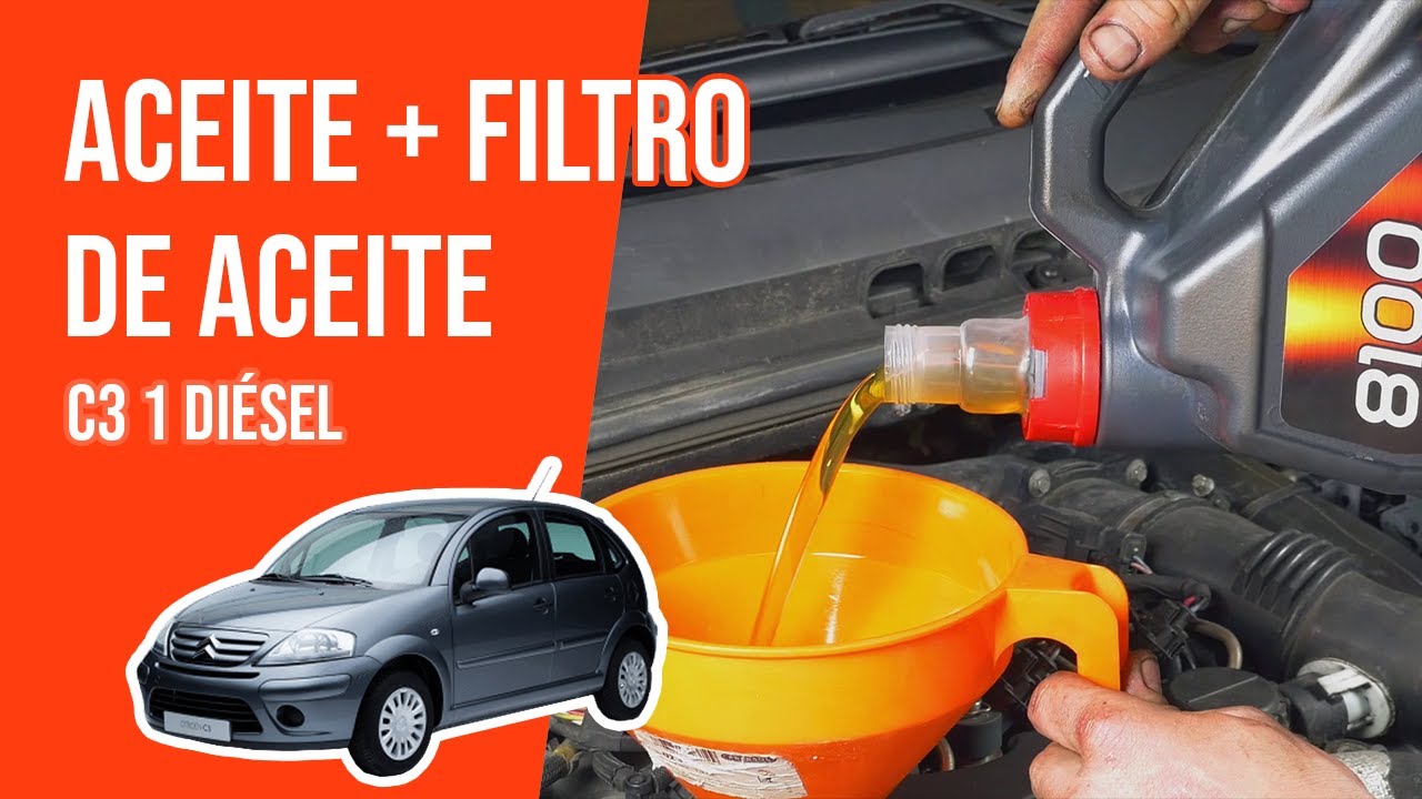 Cambio de aceite y de filtro de aceite CITROEN C3 1.6 HDI🛢