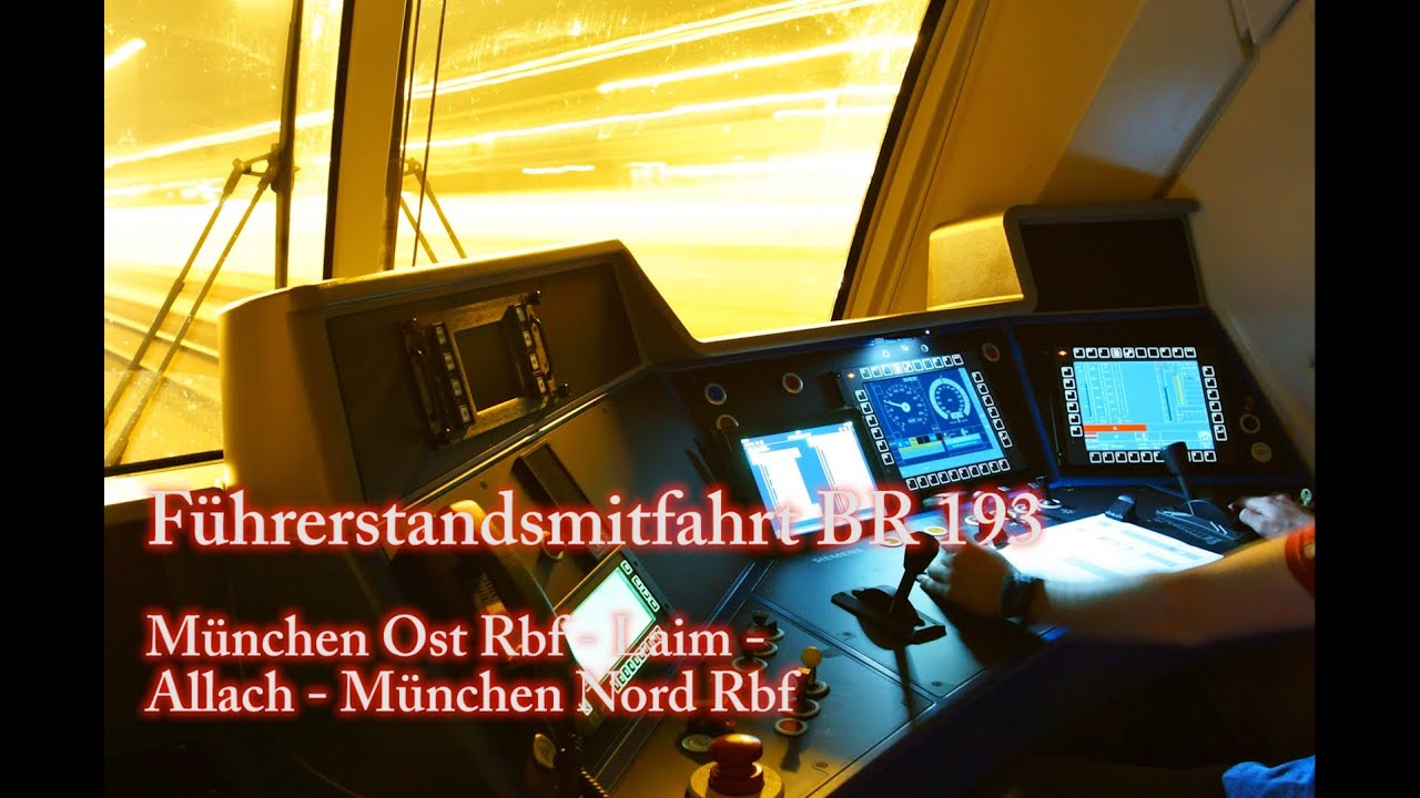 4k Führerstandsmitfahrt Vectron mit Führerpultperspektive von München Ost nach München Nord