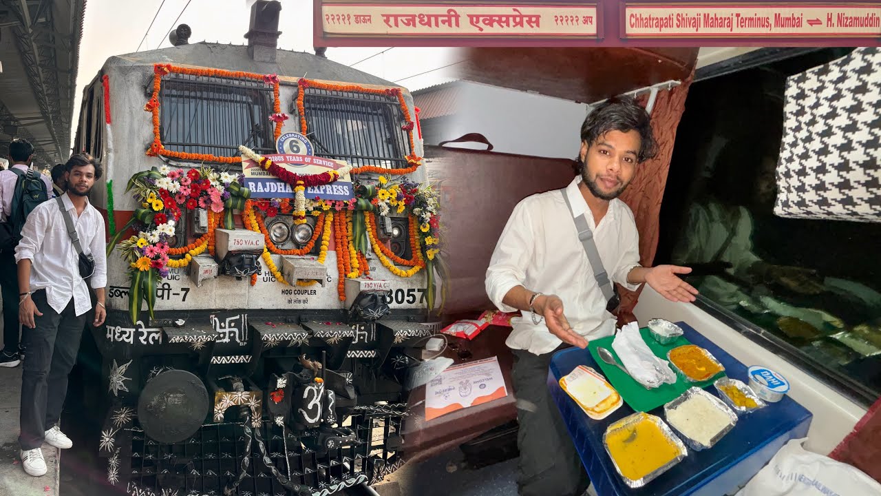 Mumbai to Delhi : Full Journey : 22221 Push-Pull  CR Rajdhani Express Second AC : Part 1
