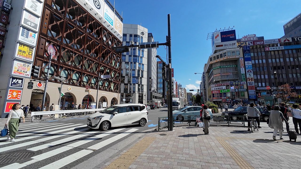 【東京編】高田馬場駅から始まる散歩：４K  Japan Takadanobaba