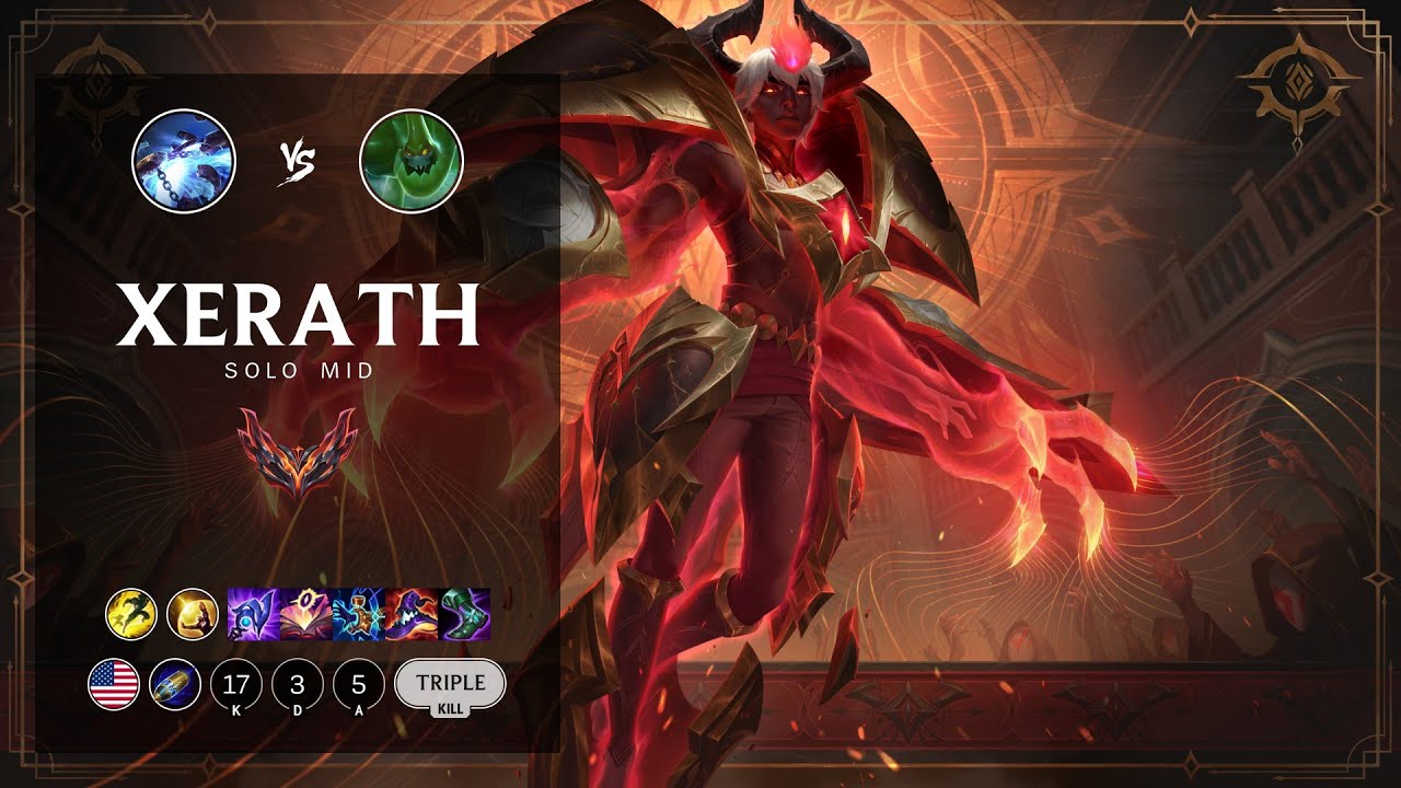 Xerath Mid vs Zac - NA Grandmaster Patch 12.7