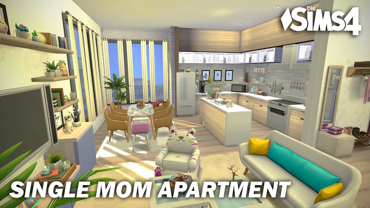 Single Mom Apartment | No CC | Stop Motion | Sims 4