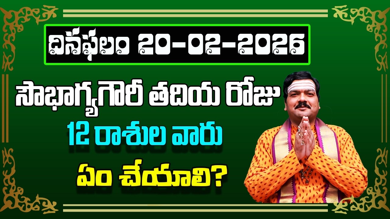February 20th 2026 Daily Horoscope & Panchangam By Machiraju Kiran Kumar | Machiraju Bhakti