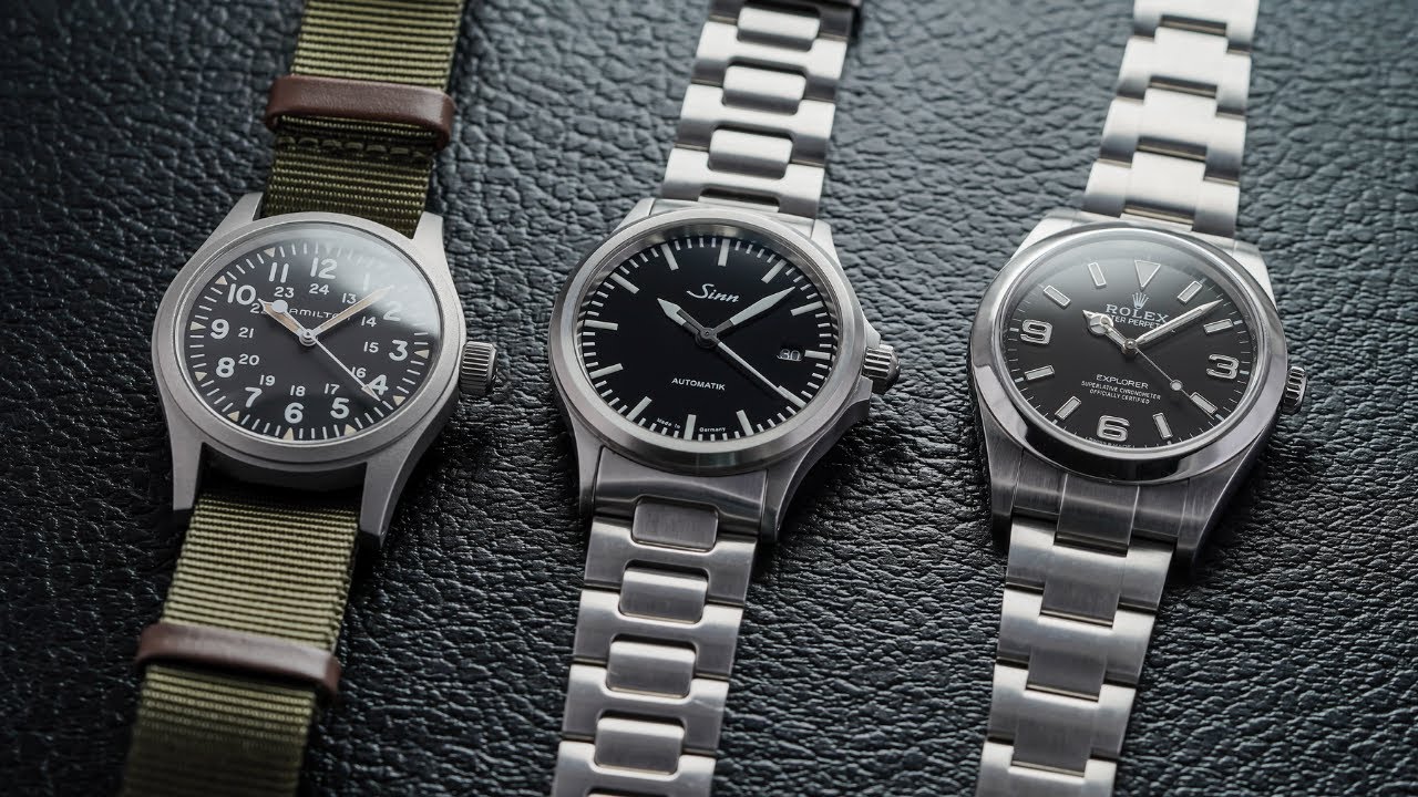 A $500 vs. $1500 vs. $6500 Watch Comparison - Hamilton, Sinn, & Rolex (What's the Difference?)