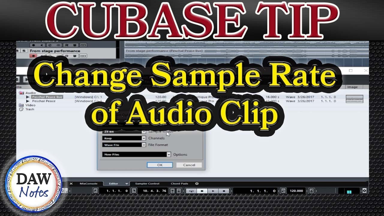 Cubase Tip: Change Sample Rate of Audio Clip
