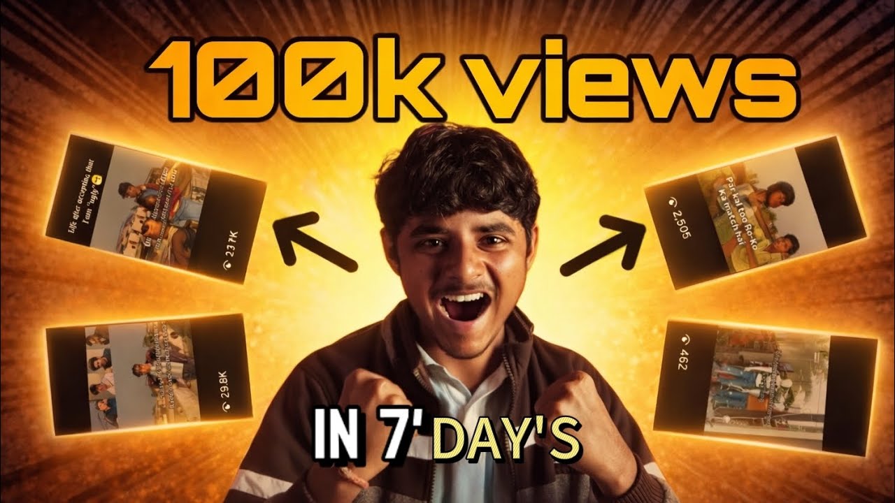 100K views in 7 days || impossible challenge || #100k #7days 