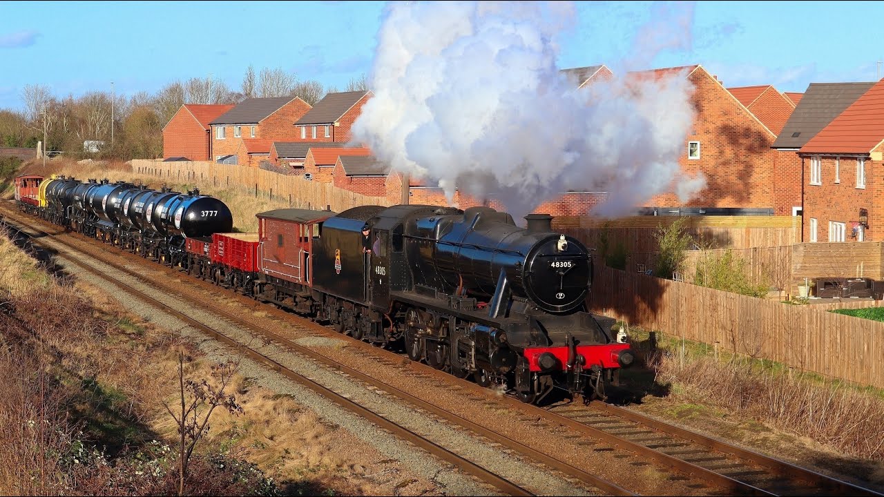 LMS Stanier Class 8F Loco BR No. 48305  | Great Central Railway | 2024 Winter Steam Gala (Part 4)