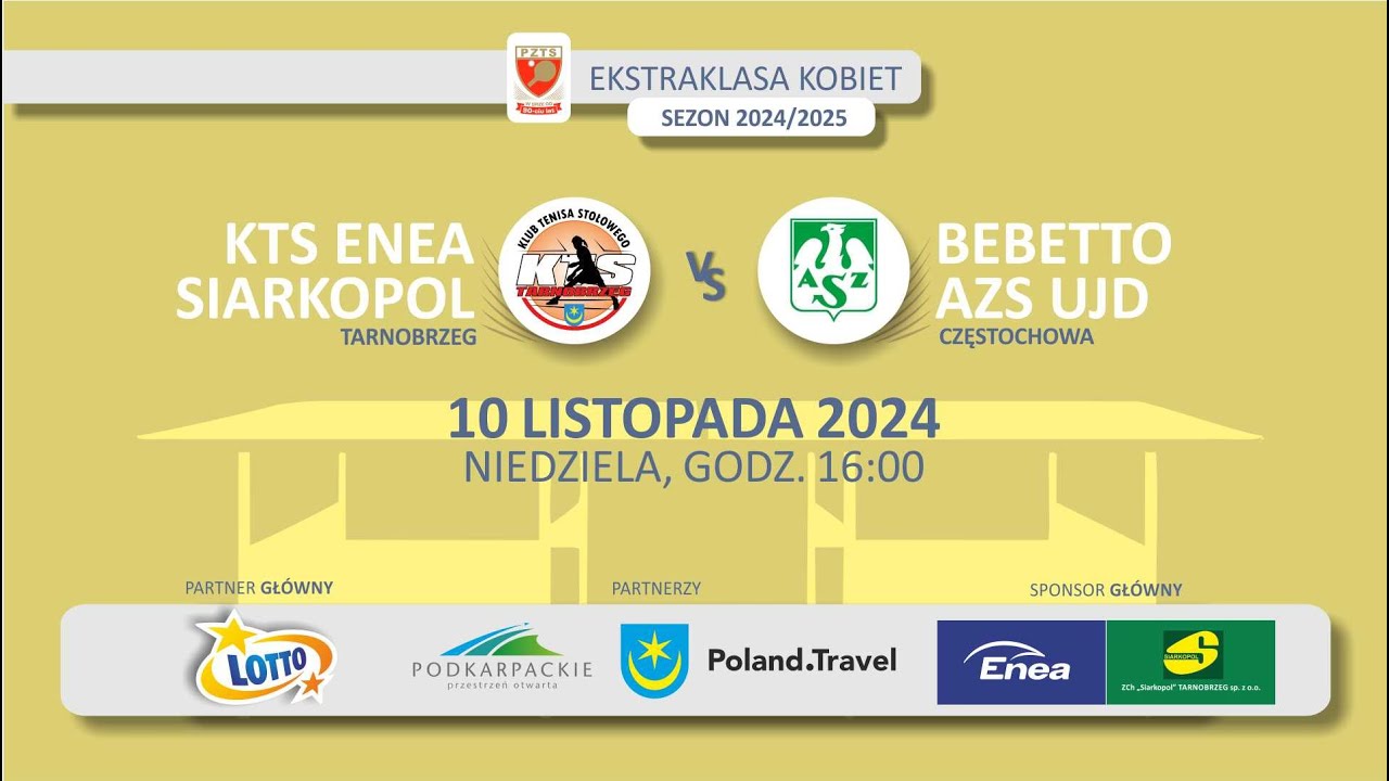 [LIVE]  2024.11.10 -KTS Enea Siarkopol Tarnobrzeg - BEBETTO AZS UJD CZĘSTOCHOWA