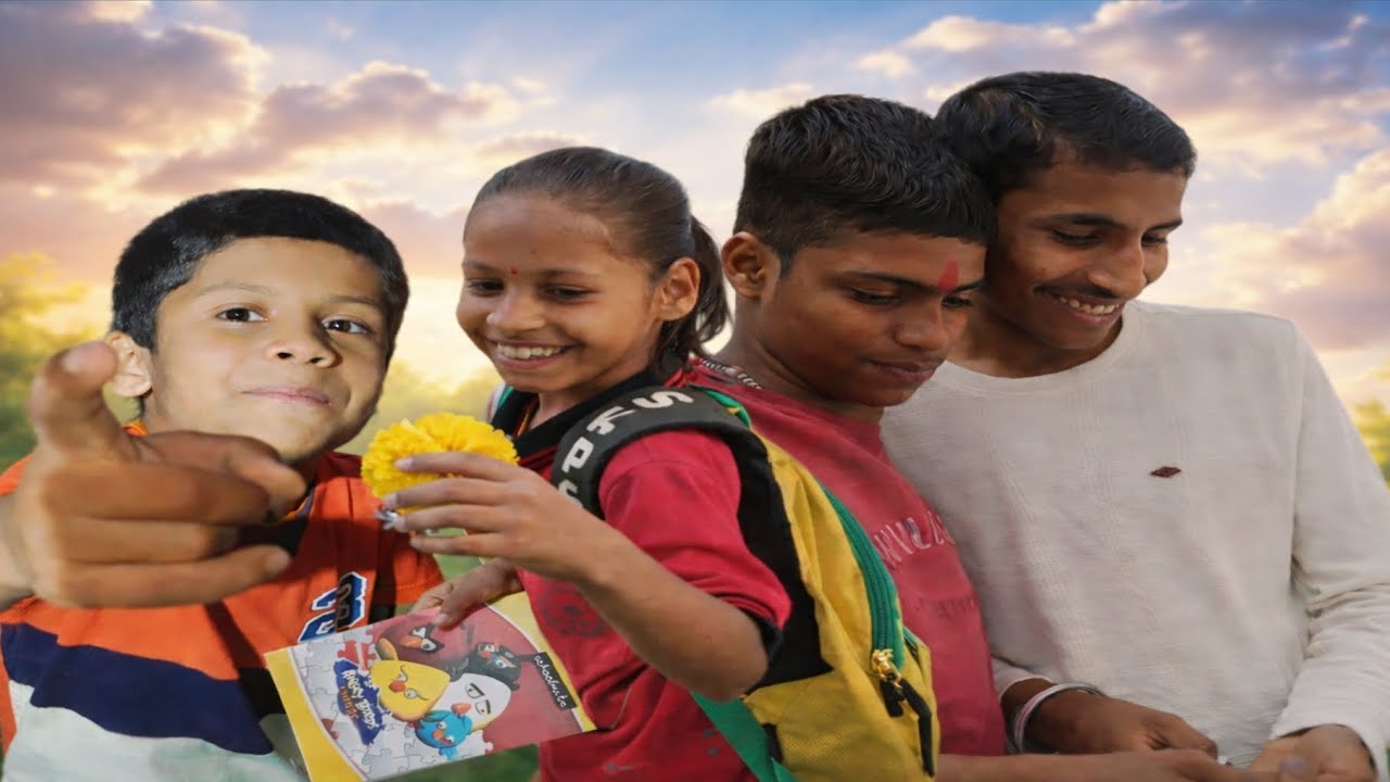 स्कूल जाते बच्चों को दिया फूल… देखिए उनकी सच्ची खुशी ❤️इस खुशी में हमारे 100 वीडियो पूर्ण हो गए 🎉
