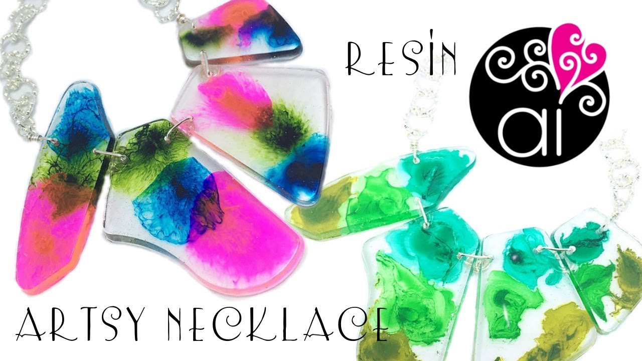 Tutorial Artsy Necklace | Collana in Resina Facile con Inchiostri Patina o ad Alcool