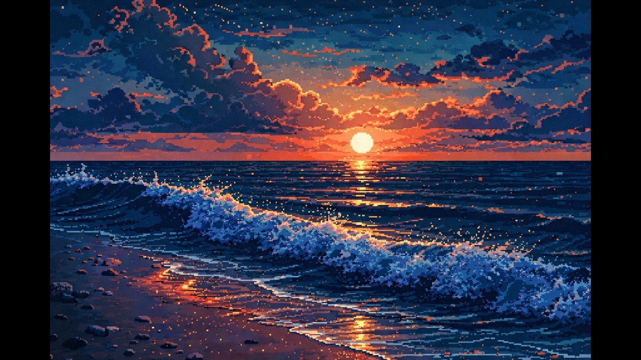 🌊 Enfoque Profundo: Océano Pixel Art | Deep Focus Study Music (1 Hora)