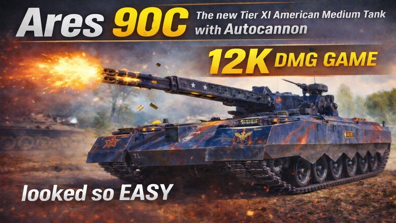 Ares 90C DOMINATES 🔥 12K DMG Autocannon | World of Tanks Tier XI Replay