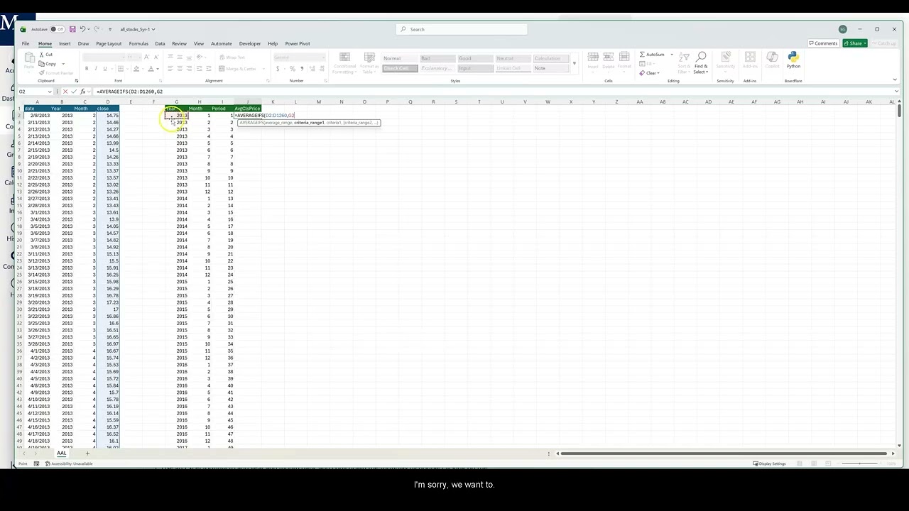 Moving Average Forecast in Microsoft Excel