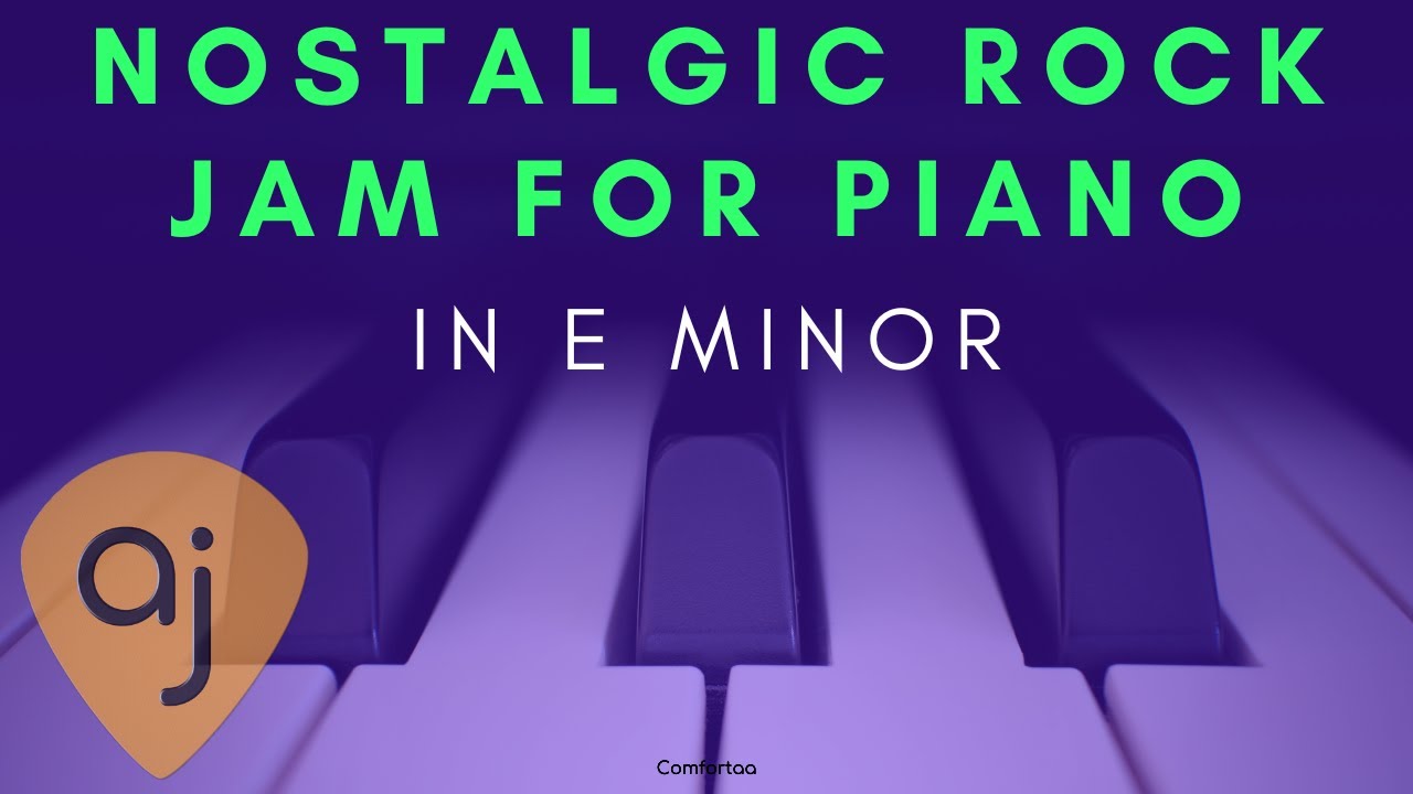 Nostalgic Rock Ballad Jam Track | Piano / Synth Play Along Backing Track #alphajams