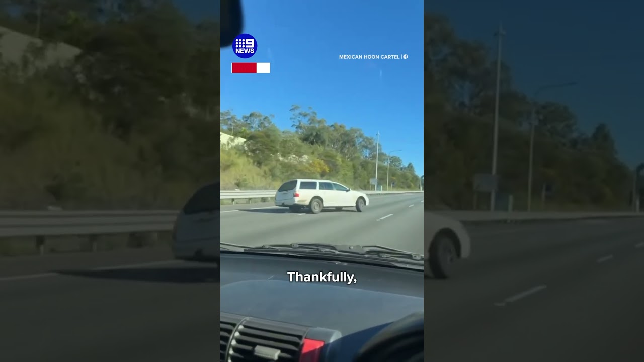Driver's shocking highway stunt caught on camera | 9 News Australia